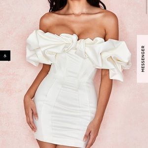 Selena House of CB white ruffle dress